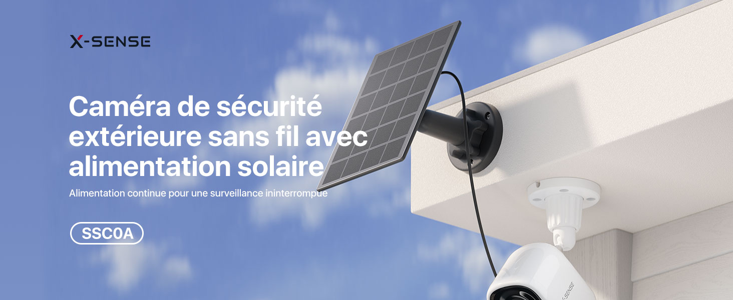 Caméra de surveillance extérieur sans fil Solaire Énergie solaire