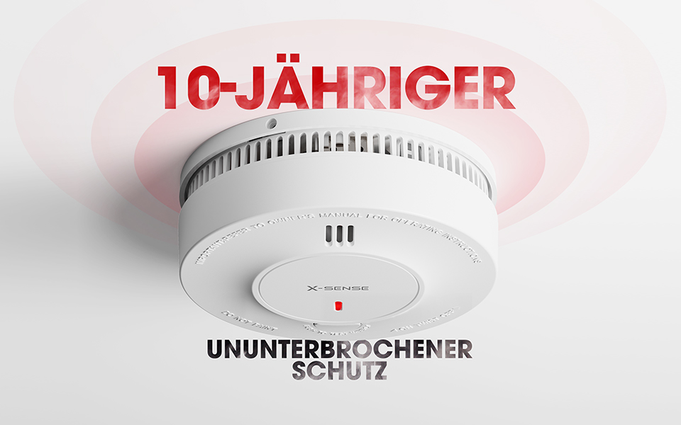 10 Jahre Batterielaufzeit für unterbrechungsfreien Schutz