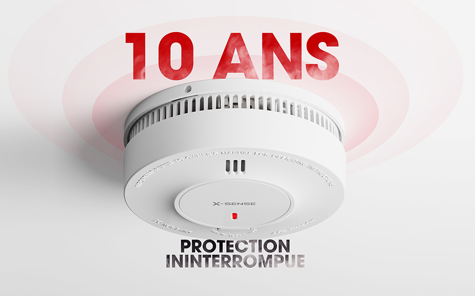 Durée de vie de 10 ans pour une protection ininterrompue